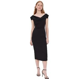 Black Halo Jackie O Belted Sheath Dress Size 2